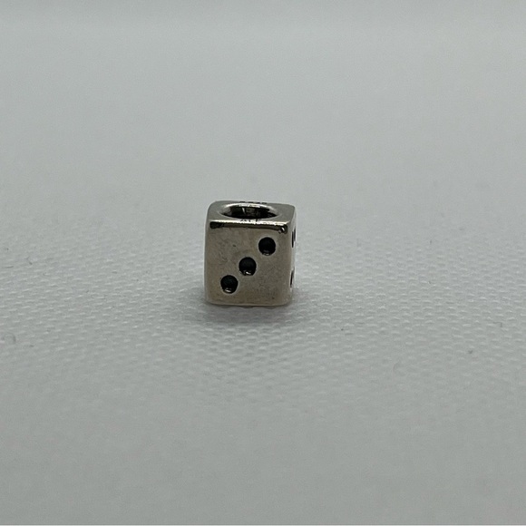 Pandora Sterling Silver Dice Charm ALE 925 Lucky Dice Bead - Picture 4 of 8